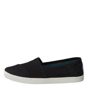 TOMS BLACK COATED CANVAS WOMENS CLASSIC 10006322 (SIZE: 7.5)